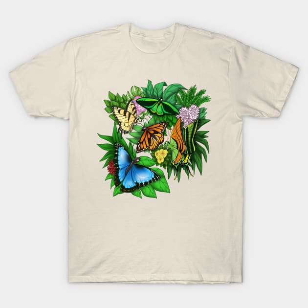 Butterflies T-Shirt by Tyger Noodle Artz